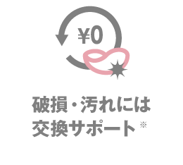 破損・汚れには交換サポート